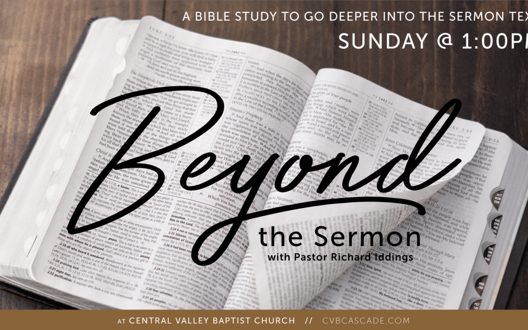 Beyond the Sermon Bible Study