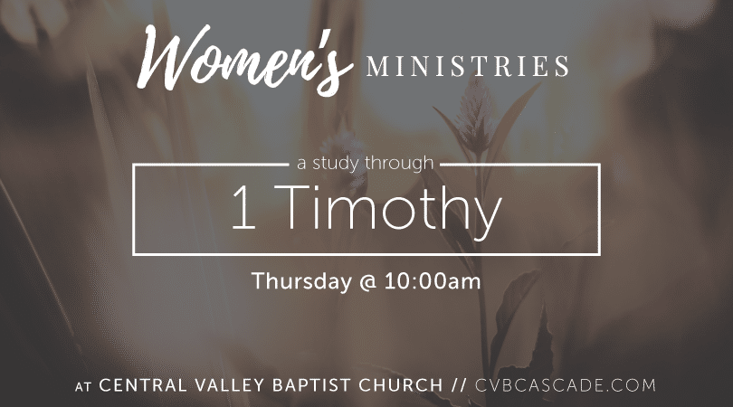 Women’s Bible Study: 1 Timothy